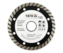 Диск алмазний YATO турбо 115x8,0x22,2 мм (YT-6022)