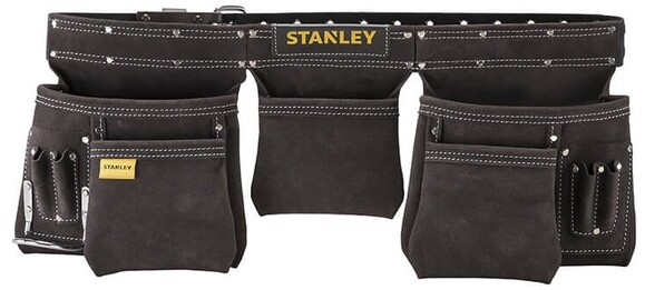 Пояс двойной Stanley STST1-80113, для ношения инструментов, кожаный ремень с охватом талии от 84 до 133 см изображение 2