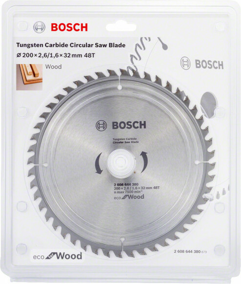 Пильный диск Bosch ECO WO 200x32 48 зуб. (2608644380) изображение 2