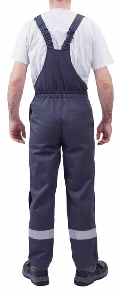 Рабочий полукомбинезон сварщика Free Work Fenix серый с синим р. 52-54/5-6 (61397) изображение 2