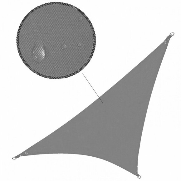 Тент-парус теневой 3x3x3 м Graphite Springos (SN1049) изображение 3