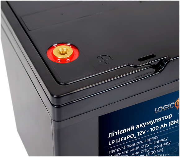 Акумулятор для ДБЖ LogicPower LiFePO4 12V/100 Ah BMS 50A/25A пластик (LP19640) фото 3