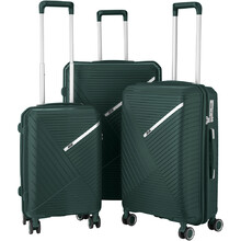 Набор чемоданов 2E SIGMA (L+M+S), изумруд 2E-SPPS-SET3-EG