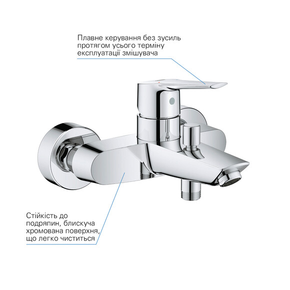 Комплект смесителей для ванной комнаты Grohe QuickFix Start 3 в 1 (UA202301MQ) (CV030619) изображение 24