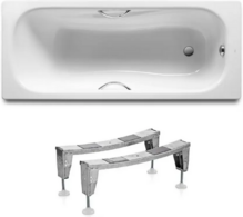 Ванна прямокутна ROCA PRINCESS 150х75 см, з ніжками та ручками (A220470001+A291021000)