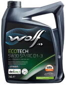 Моторное масло WOLF ECOTECH 5W-30 SP/RC D1-3, 4 л (1049901)