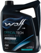Моторное масло WOLF OFFICIALTECH 0W-30 LL III FE, 5 л (1044344)