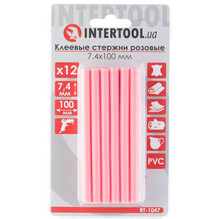 Комплект рожевих клейових стрижнів Intertool RT-1047