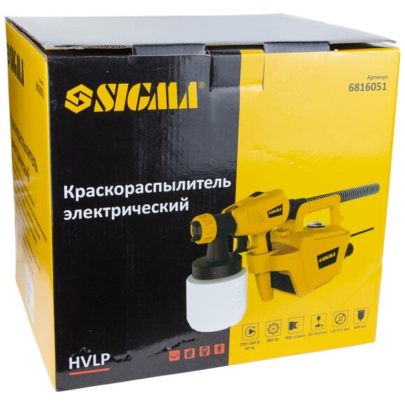 Краскораспылитель электрический SIGMA HVLP 1.8/2.6 мм (6816051) изображение 7
