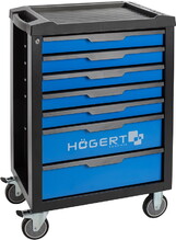 Інструментальний візок з інструментом HOEGERT 7, гайкокрут в подарунок (HT7G048_A)