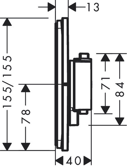 Термостат для душа HANSGROHE ShowerSelect Comfort E, шлифованная бронза (15574140) изображение 2