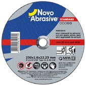 Диск відрізний по металу NovoAbrasive STANDARD 41 14А, 230х1.6х22.23 мм (NAB23016)