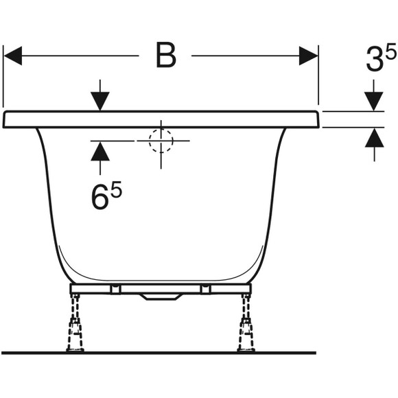 Ванна KOLO Rekord 160x70 см, без ножек (XWP3660000N) изображение 10