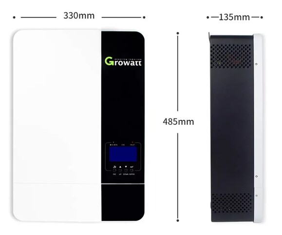 Автономный солнечный инвертор Growatt 3500W 48V 80A (SPF 3500 ES) изображение 3