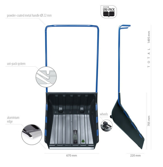 Лопата-ковш Prosperplast Arctic L Eco, 67х150 см (5905197141374) изображение 5