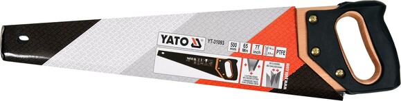 Ножовка по дереву Yato 500 мм, 7 зуб. (YT-31093) изображение 2