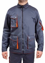 Куртка робоча Free Work Dexter сіра з помаранчевим р.58/3-4/XL (56111)