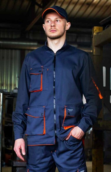 Куртка рабочая Free Work Dexter серая с оранжевым р.58/3-4/XL (56111) изображение 7