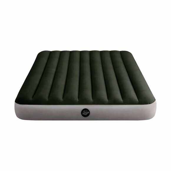 Двуспальный надувной матрас Intex 152x203x25см Prestige Downy Airbed + внешний электронасос на батарейках (64779)