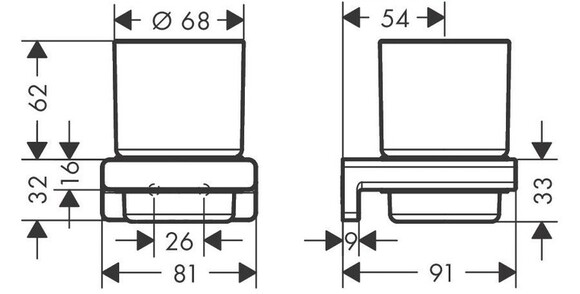 Стакан для ванной комнаты Hansgrohe ADDSTORIS (золото) (41749990) изображение 2