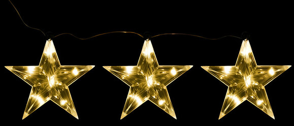 Набор елочных игрушек Luca Lighting Три яркие звездочки, 12 см, 3 шт. (белый) (8718861498738) изображение 2