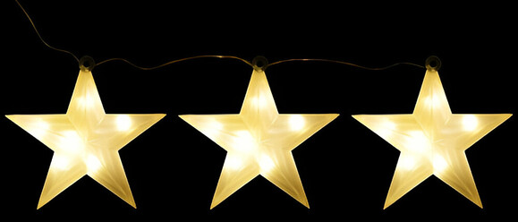 Набір ялинкових іграшок Luca Lighting Три яскраві зірочки, 12 см, 3 шт. (білий) (8718861498738) фото 3