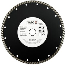Диск алмазный YATO турбо 230x8,0x22,2 мм (YT-6025)