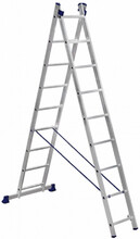 Алюминиевая двухсекционная лестница Техпром 5209 2х9
