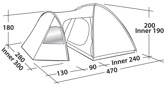 Палатка Easy Camp Eclipse 500 Gold Red (928296) изображение 2