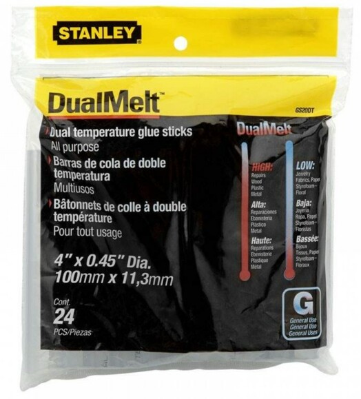 Термоклей двотемпературний 24 шт. Stanley DualTemp (1-GS20DT)