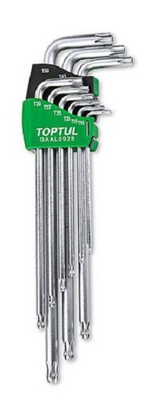 Набір ключів Toptul Torx T10-T50 9 шт (GAAL0928)