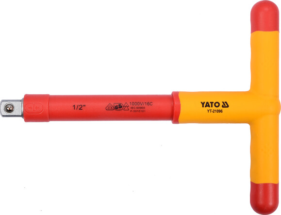 Вороток діелектричний Т-подібний Yato 1/2" 207 мм (YT-21096)