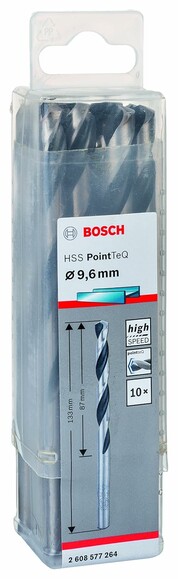 Свердло по металу Bosch PointTeQ HSS 9.6х133 мм, 10 шт. (2608577264) фото 2