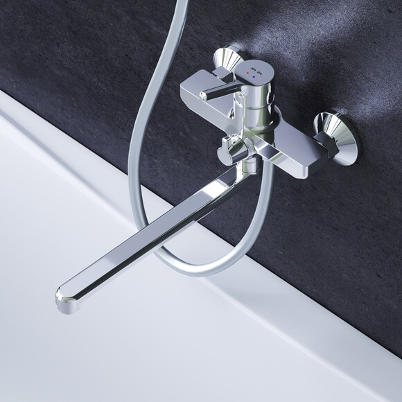 Змішувач для ванни і душу AM.PM X-Joy S F85B90000 з довгим виливом фото 2