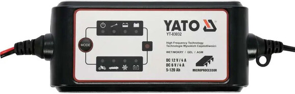 Перетворювач напруги Yato з мережі 230 В AC в 6-12В DC,для заряджання акумуляторів (YT-83032)