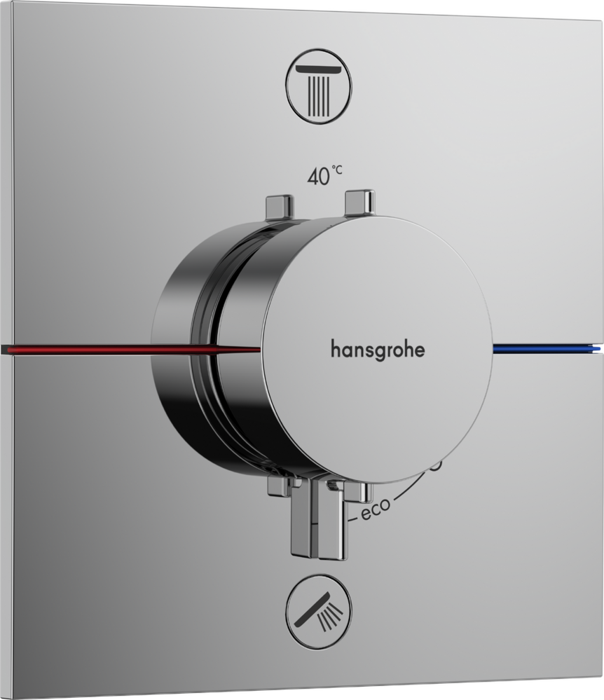 

Термостат для душа Hansgrohe ShowerSelect Comfort E 15572000, 2 потребителя, хром