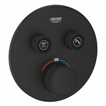 Зовнішня частина термостата для душу Grohe Grohtherm SmartControl, на 2 споживача, прихований монтаж, чорний Grohe (29507KF0)