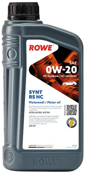 Моторное масло ROWE HighTec Synt RS HC SAE 0W-20, 1 л (20134-0010-99)