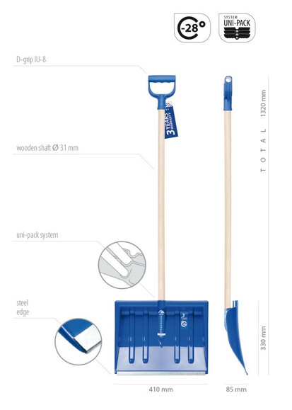 Лопата Prosperplast Alpin 1A, 41х132 см (5905197140537) изображение 3