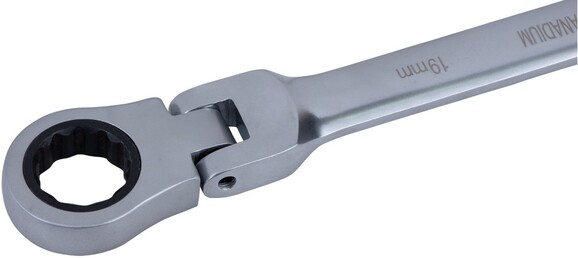 Ключи рожково-накидные трещоточные с шарниром Sigma satine (6010611) изображение 5