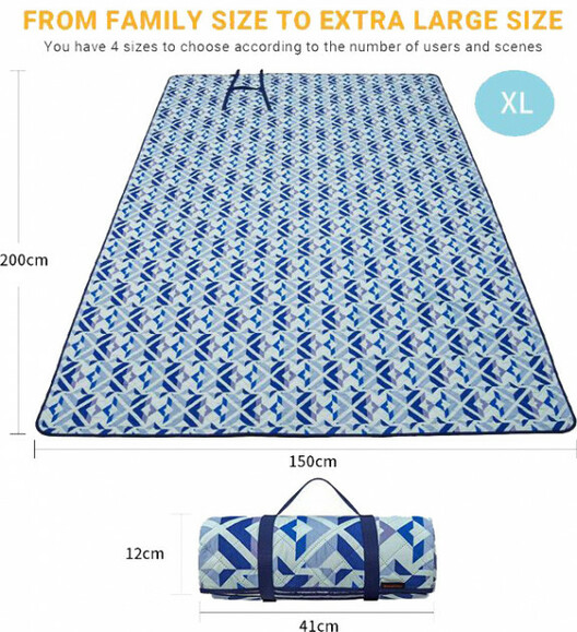 Коврик для пикника KingCamp Ariel Picnic Blanket (KP2003 BLUE) изображение 3