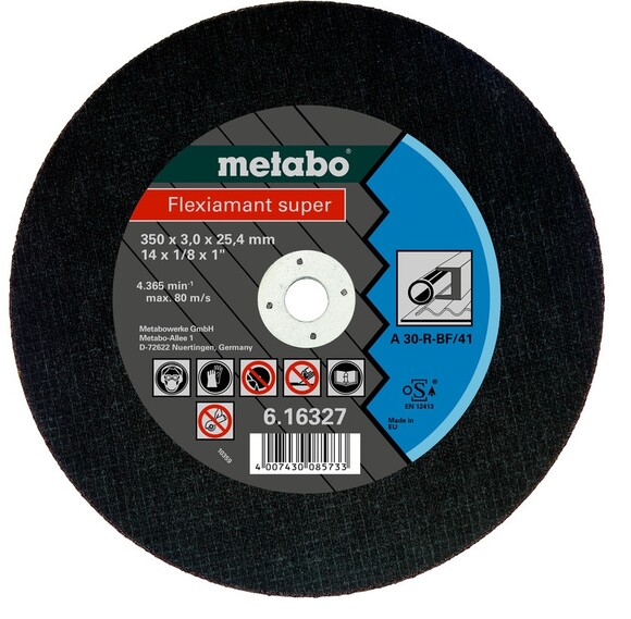 Круг отрезной Metabo Flexiamant super Premium A 36-S 350x3x25.4 мм (616339000)