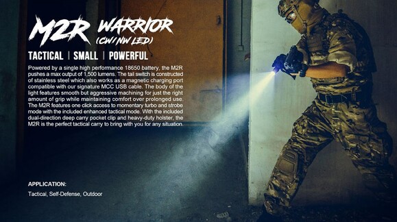 Фонарь Olight M2R Warrior NW (2370.27.80) изображение 13