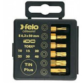 Набор бит Felo 50мм TIN TX10/TX15/TX20/TX25/TX30/TX40 6шт (03691576)