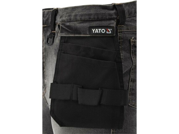 Штаны рабочие джинс стрейч р.S (серый) Yato (YT-79060) изображение 7