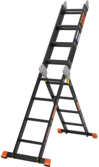 Лестница-трансформер алюминиевая четырёхсекционная BLUETOOLS 4x4 (160-9016) изображение 4