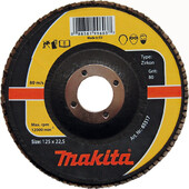 Пелюстковий шліфувальний диск Makita 180 мм К120, цирконій (P-65604)