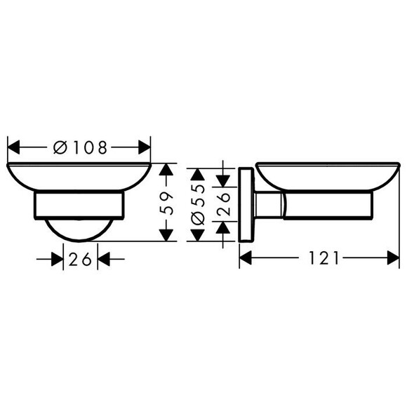 Мыльница Hansgrohe Logis (хром) (41715000) изображение 2