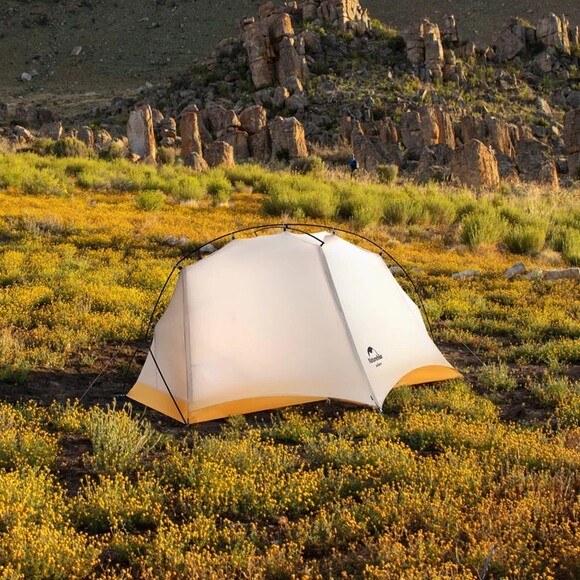 Одноместная палатка Naturehike NH21ZP003 (серо-желтый) (6927595775424) изображение 5
