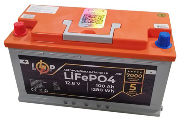 Автомобильный аккумулятор Logicpower LiFePO4 12.8В, 100 Ач (21123)